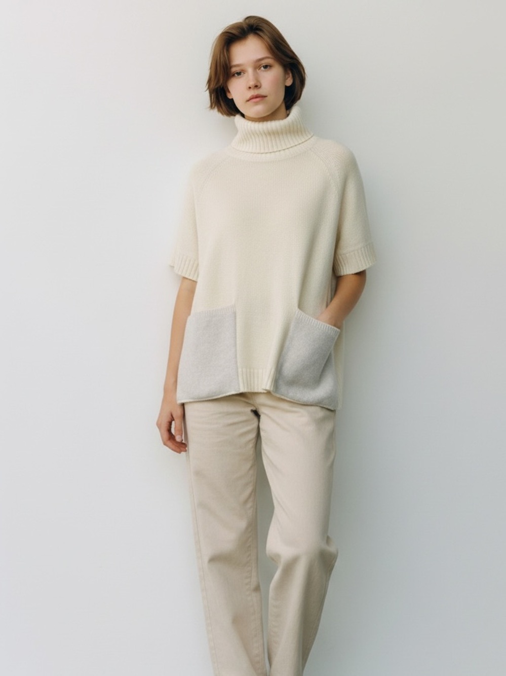 Loro Piana 100% Cashmere cream sweater size XS